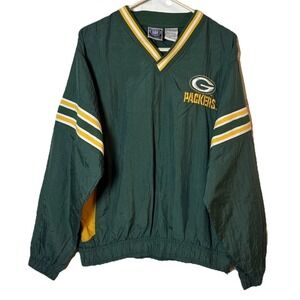 Vintage Green Bay Packers NFL‎ Pro Line Pullover Windbreaker Youth XL 18-20